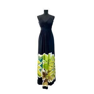 New Directions Green Floral Maxi Dress Size 12